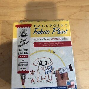Aunt Martha's Ballpoint Paint Tubes 1oz 8/Pkg-Primary Colors